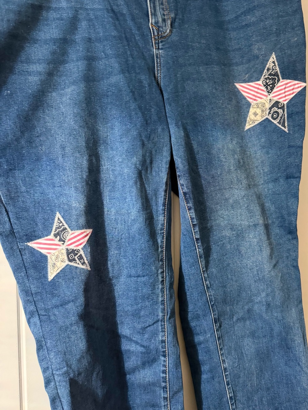 Size 24W DG2 Diane Gilman Women's Star Applique Jeans
